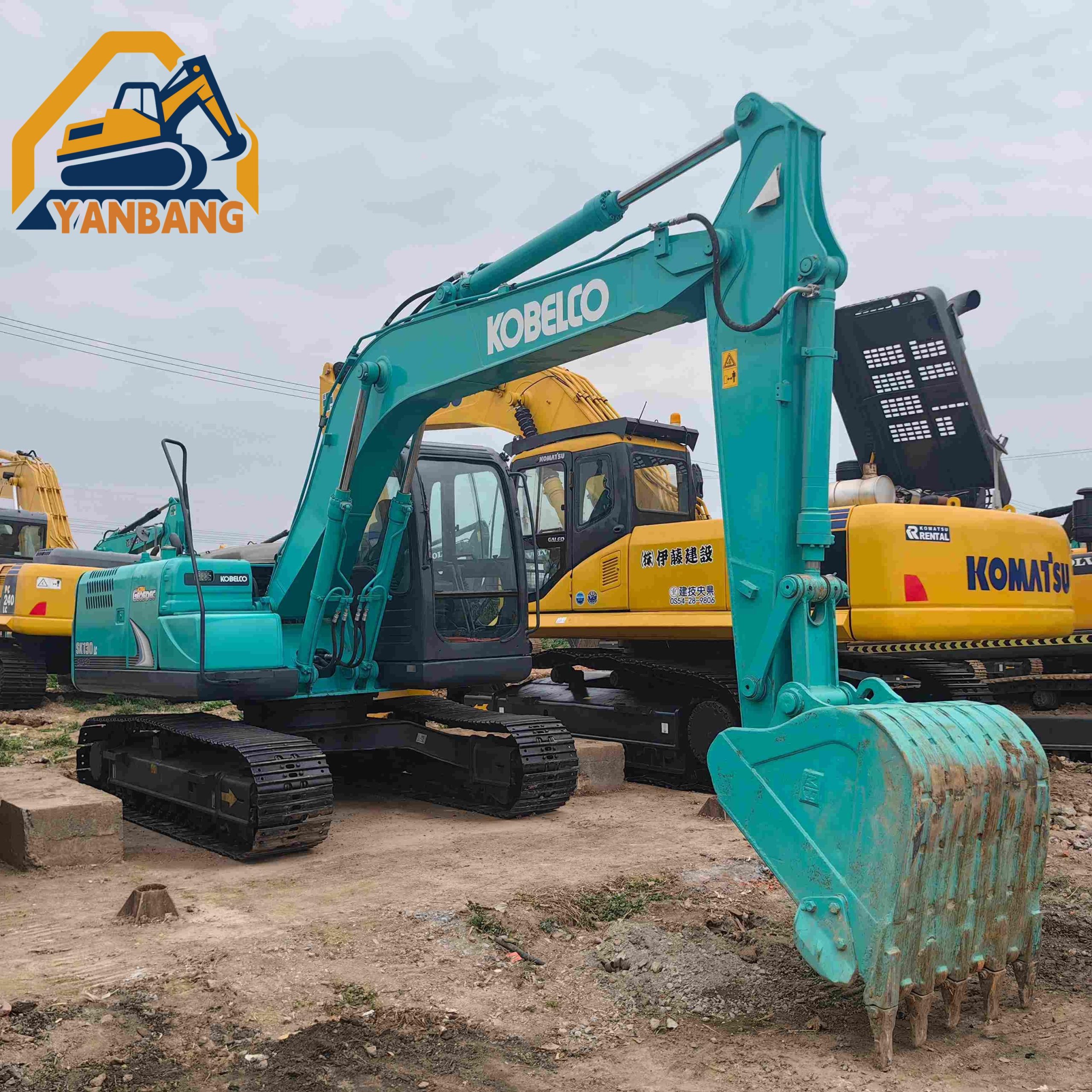 Used 13ton Kobelco SK135 Excavator In Stock-Yanbang Construction Machinery